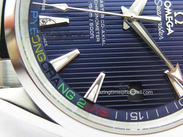 0428 Aqua Terra ‘PyeongChang 2018’ V6F Best Edition Blue Dial On SS Bracelet A UrbanChic 8251